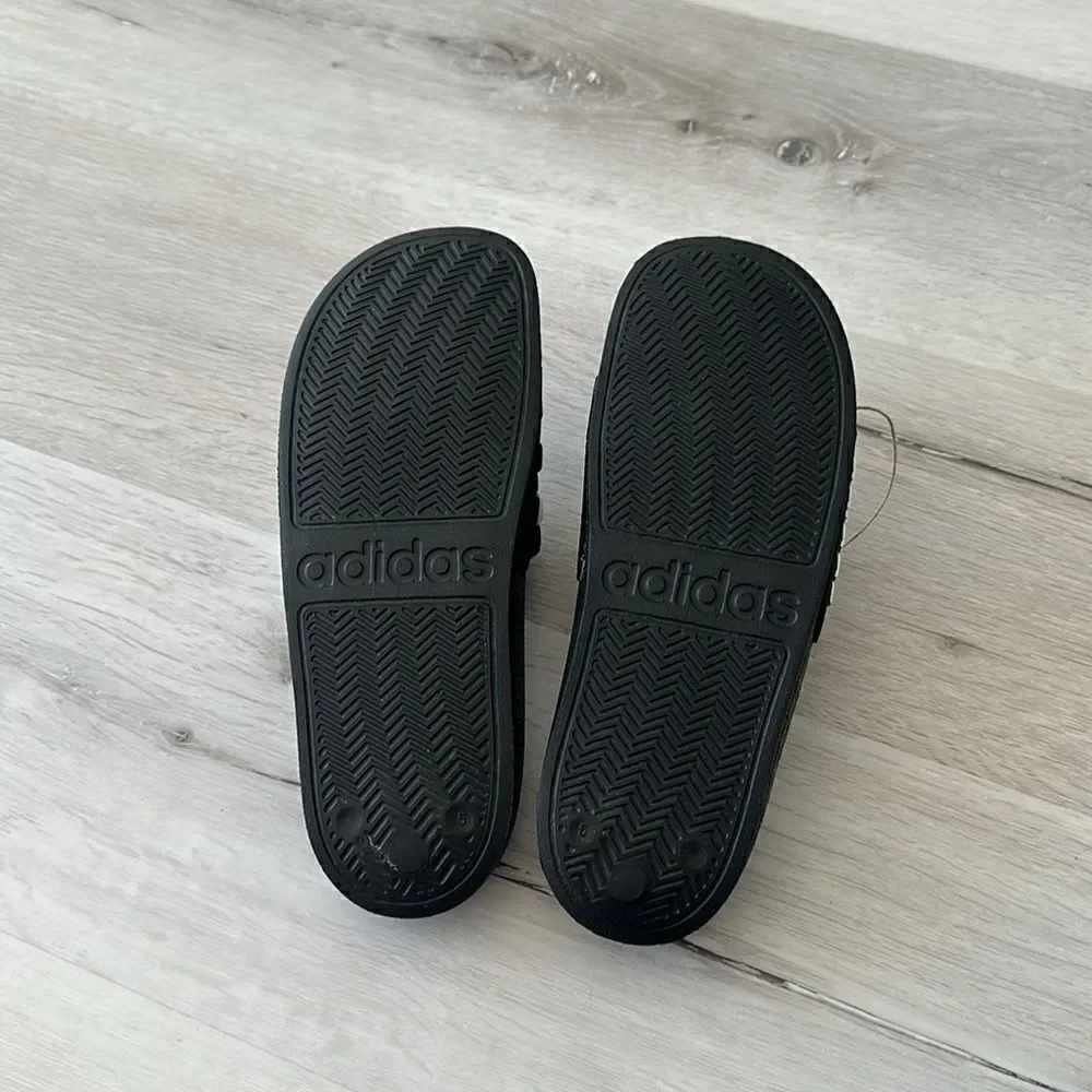 Adidas Adilette Shower K Black/White NWT IN BOX